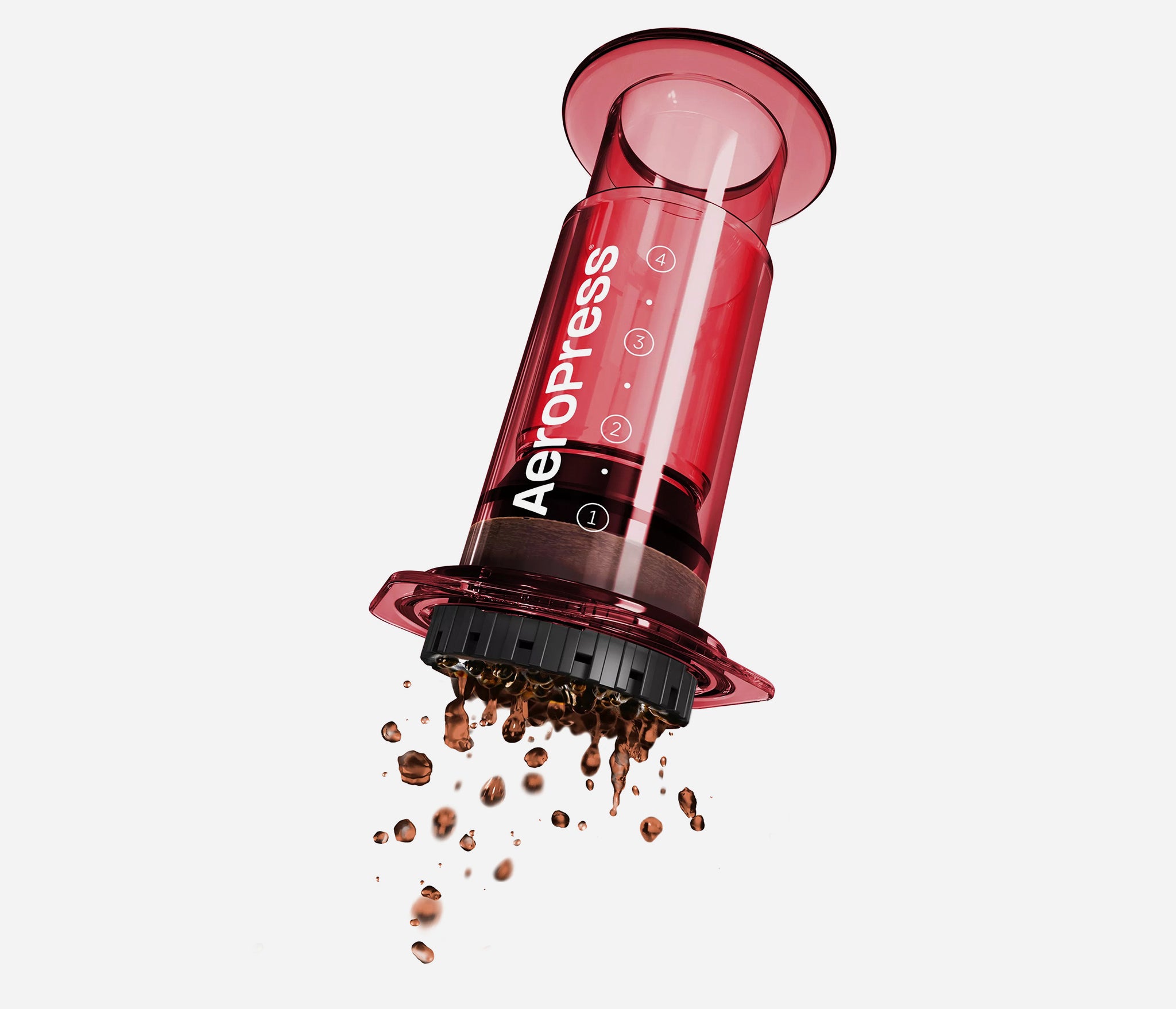 Aeropress® Coffee 1-4 cups Clear Red