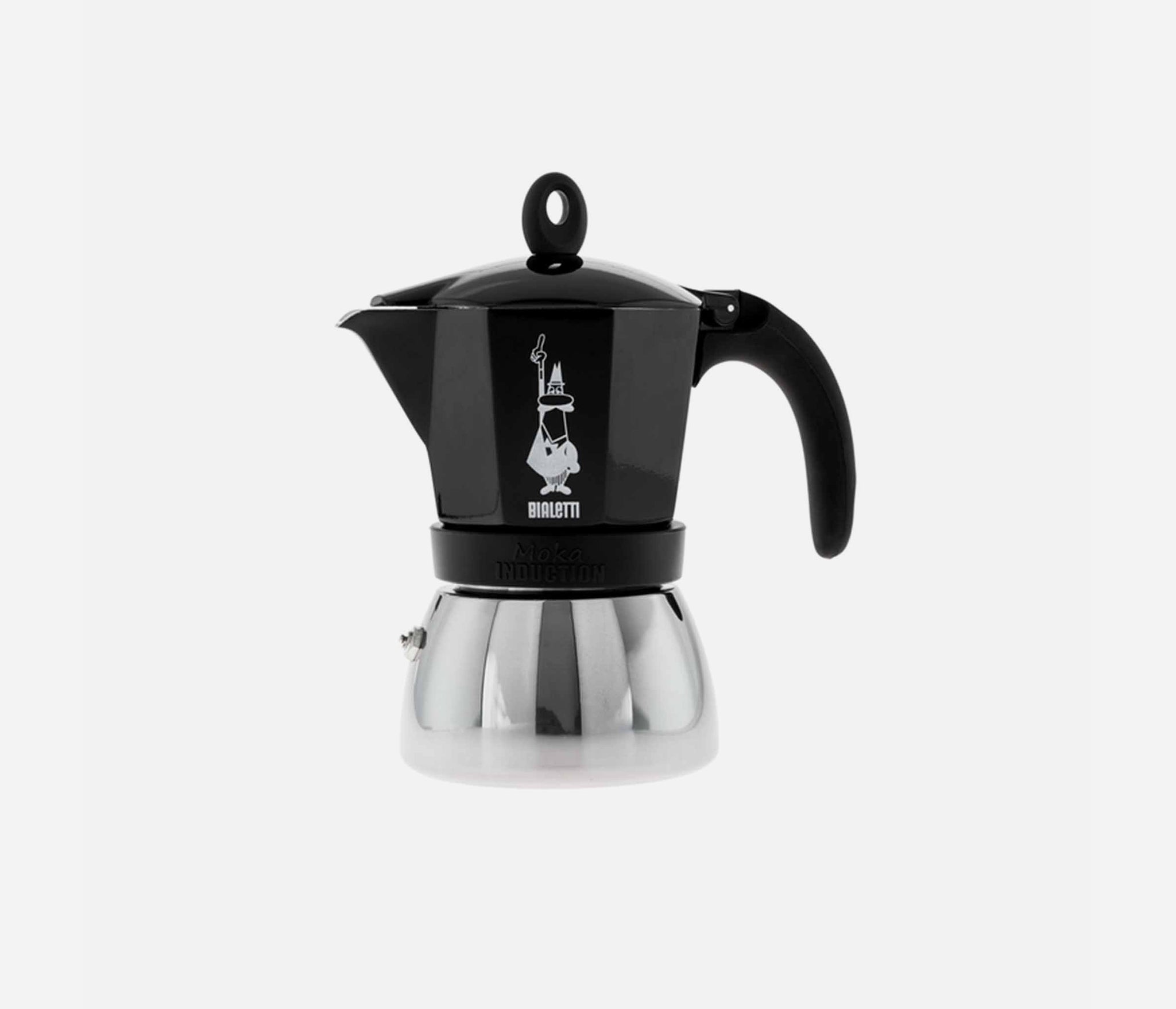 CAFÉ' BAROCCO on Instagram: Moka Inductión Black 6T Capacidad: 240 ML (6T)  Dimensiones: 17.3 × 12.5 × 23 cm Peso: 0.840 kg La Moka que también puede  utilizarse en las cocinas de