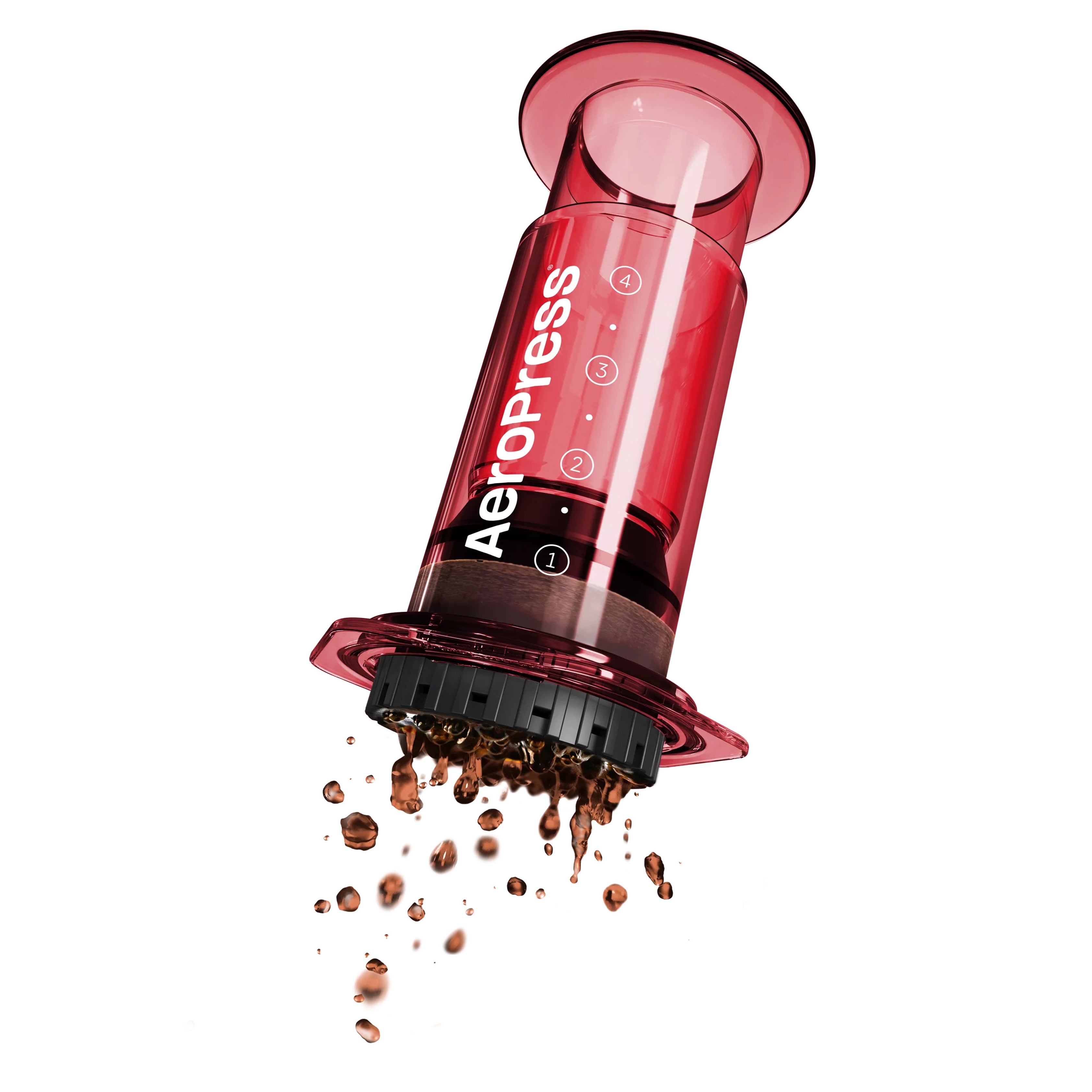 Aeropress® Coffee 1-4 cups Clear Red