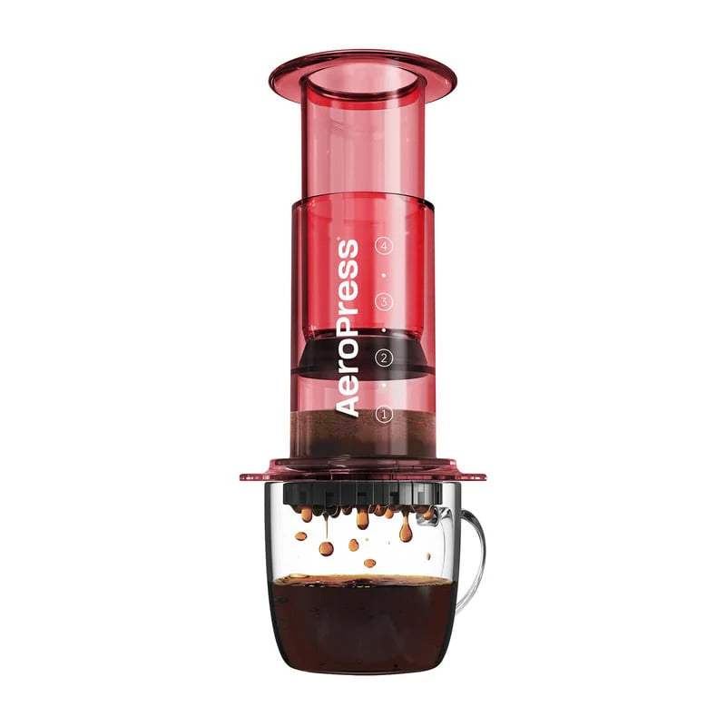 Aeropress® Coffee 1-4 cups Clear Red