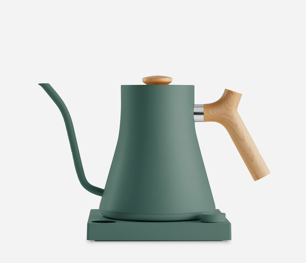 KUDU Coffee: Fellow Stagg EKG Electric Pour-Over Kettle Smoke Green + Maple 0,9L