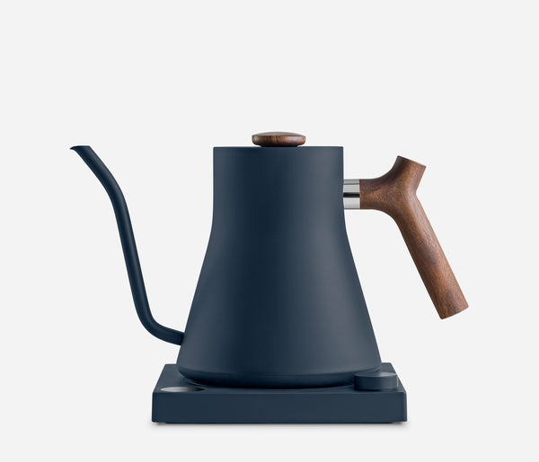 KUDU Coffee: Fellow Stagg EKG Electric Pour-Over Kettle Stone Blue + Walnut 0,9L