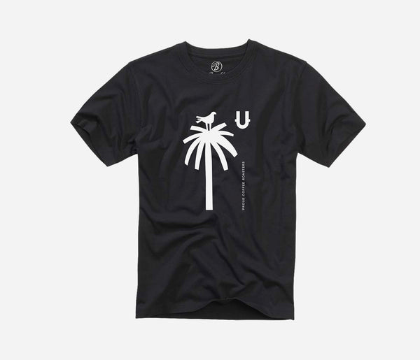 KUDU Coffee: Black Palm Tree T-shirt
