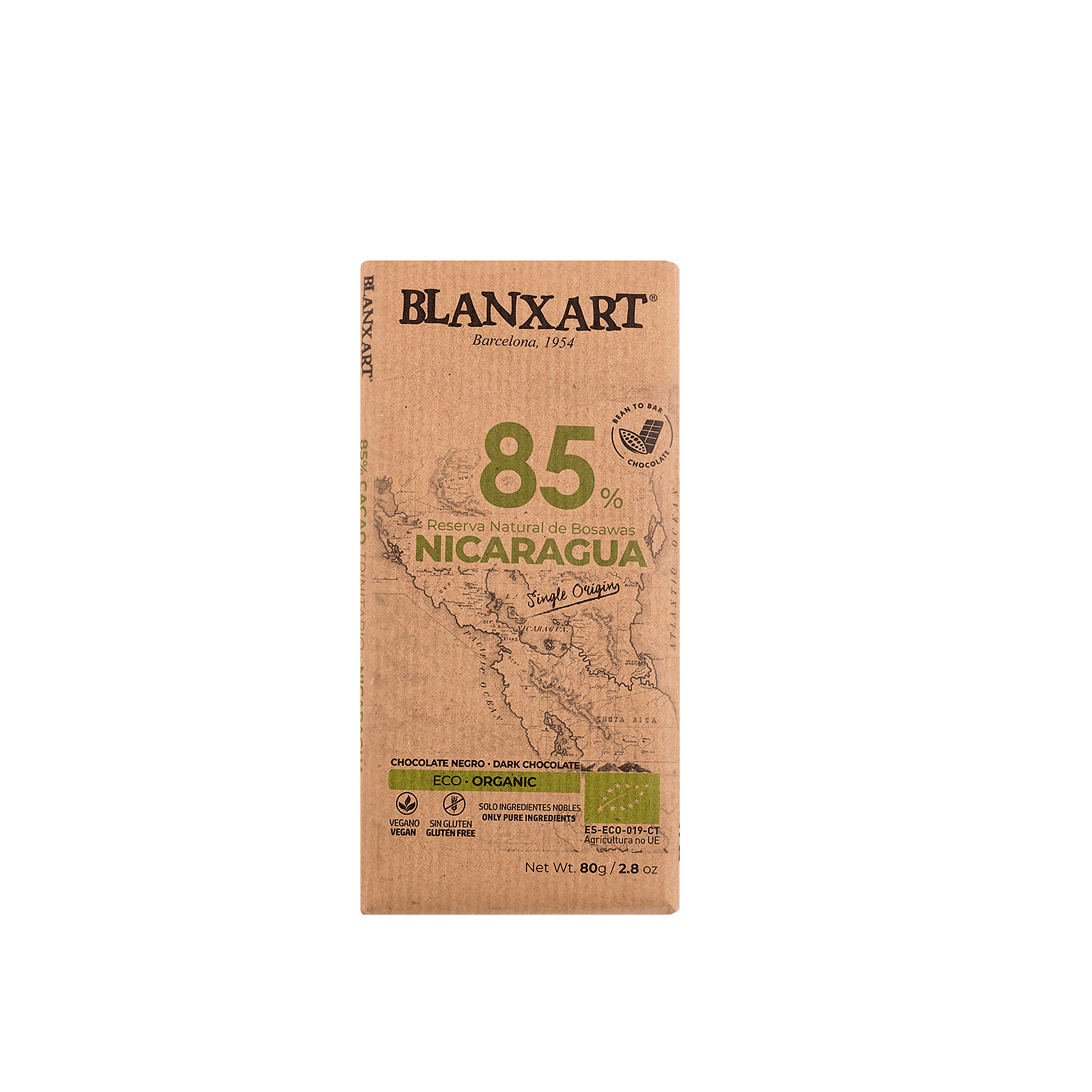 Blanxart Nicaragua 85% Eco 80 gr